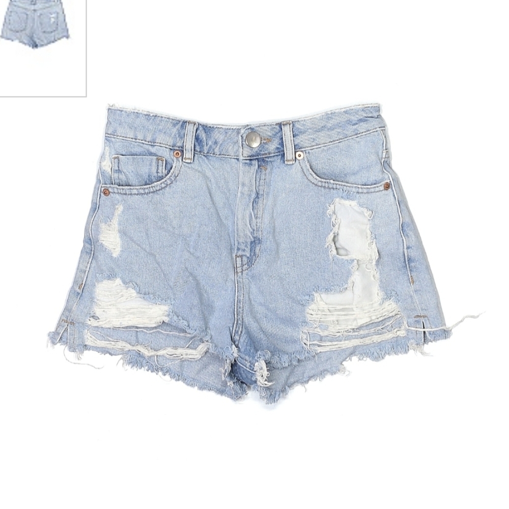 ASOS Lightwash distressed denim jean shorts